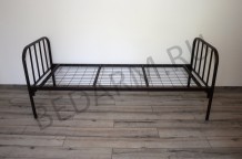 Кровать односпальная из металла (СБ 3 общ) коричневая — вид спереди
