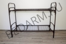 Металлическая двухъярусная кровать для общежития — СБ2 коричневая вид спереди