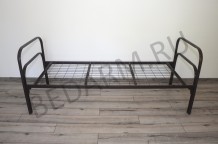 Кровать металлическая односпальная СБ 1 (90Ш) коричневая